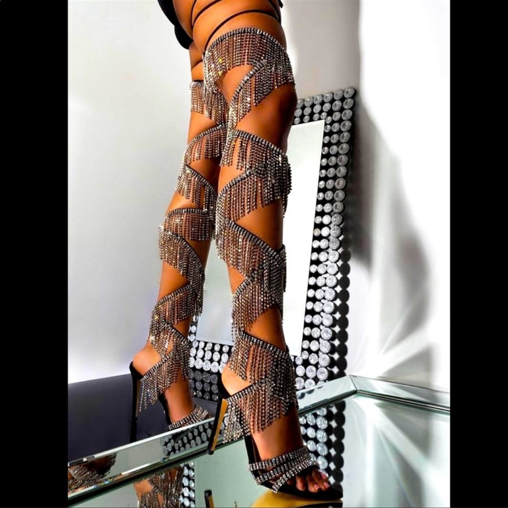 Azalea Wang Turn Me On With Just A Touch Of Diamond Stiletto Sandal